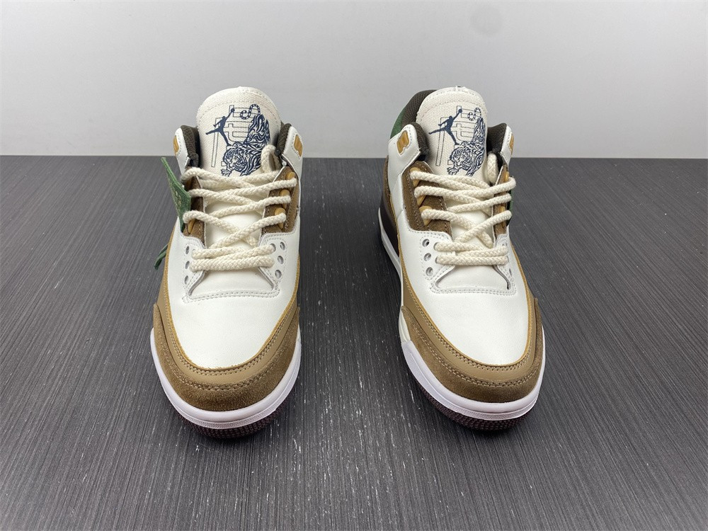 air jordan 3 retro se white dark brown green shoes