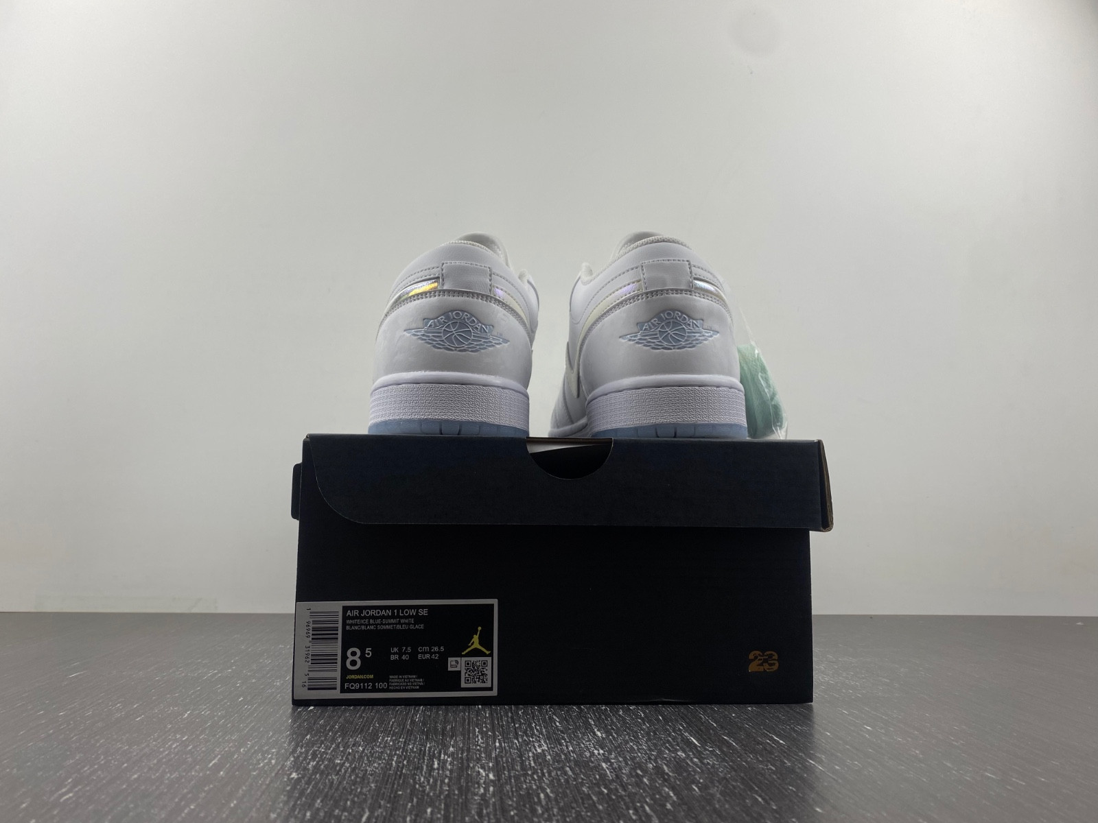 air jordan 1 low gs glitter swh fq9112-100