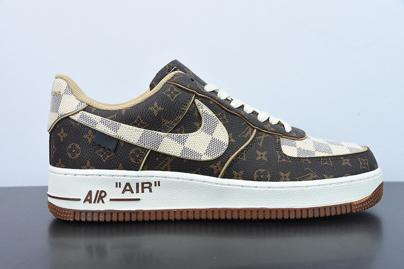 lvt x nike air force monogram damier azur