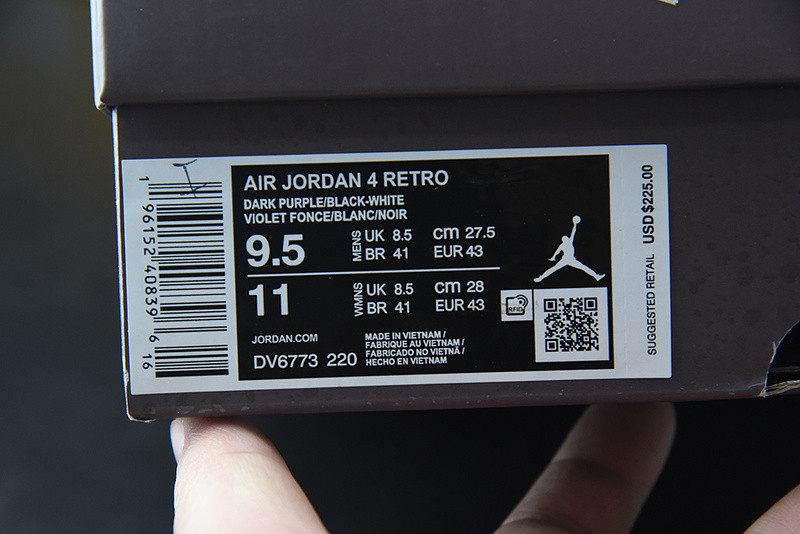 a ma maniére x air jordan 4 violet ore dv6773-220